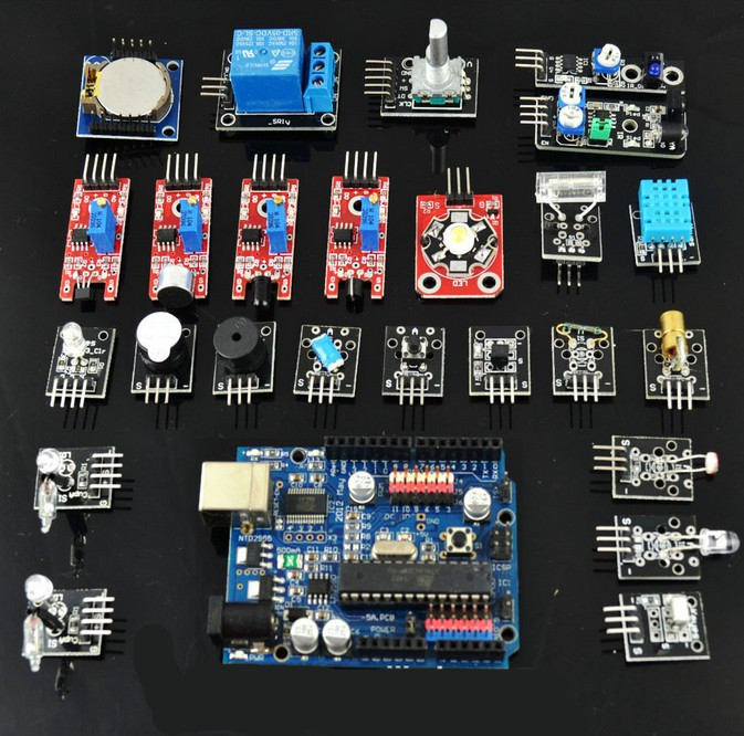 24 Sensors Zestaw startowy do Arduino, 24 moduły Sensor DIY Kit